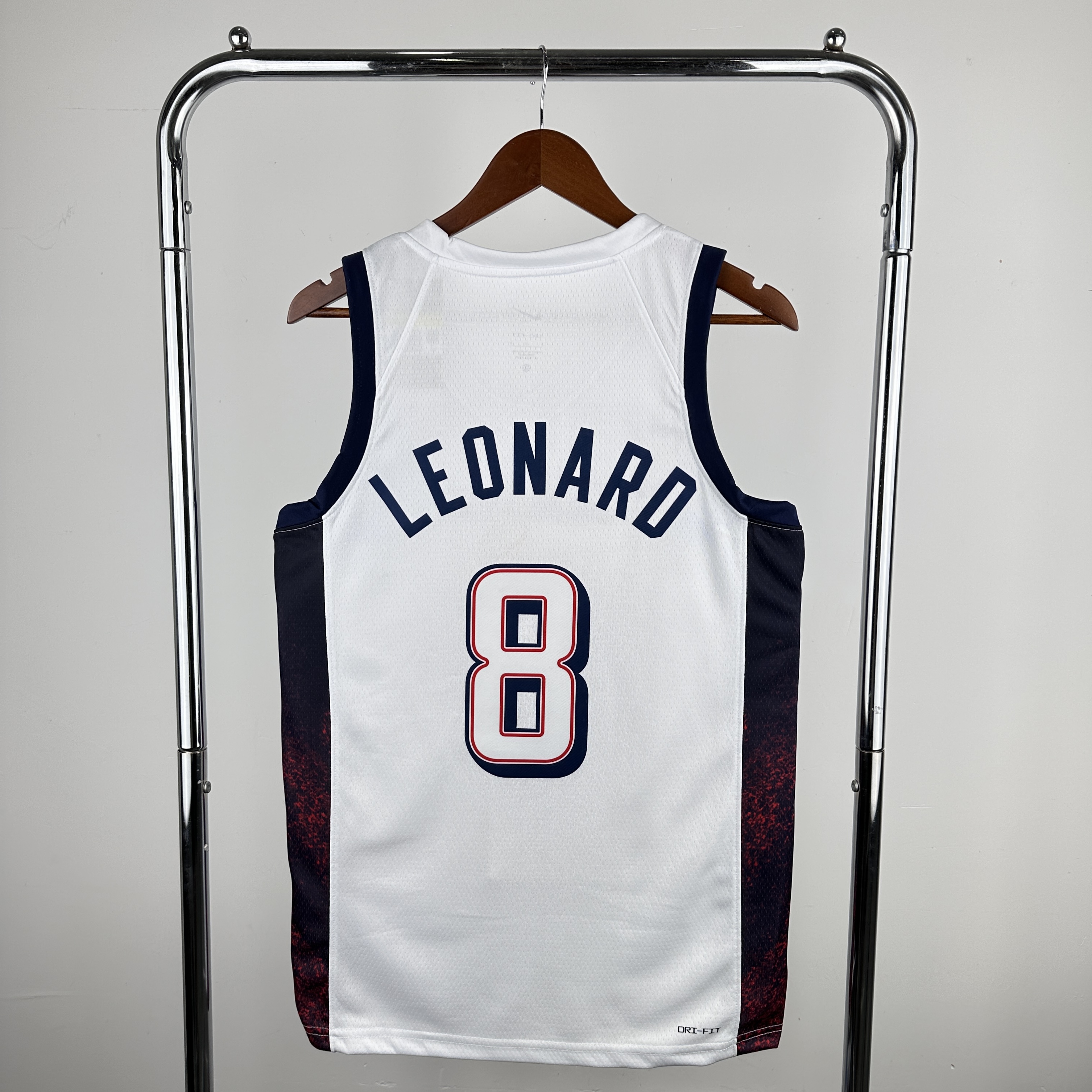 2024 Olympic USA 8 Leonard White Nike NBA Jersey